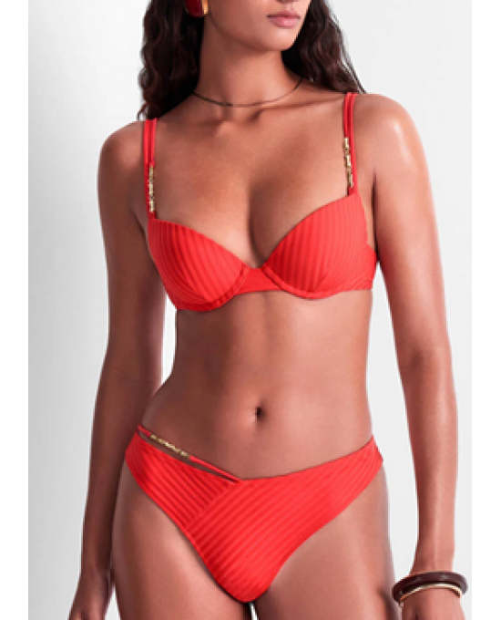 Μαγιό μπικίνι Aubade,  με ενίσχυση και  χρυσή λεπτομέρεια στη τιράντα