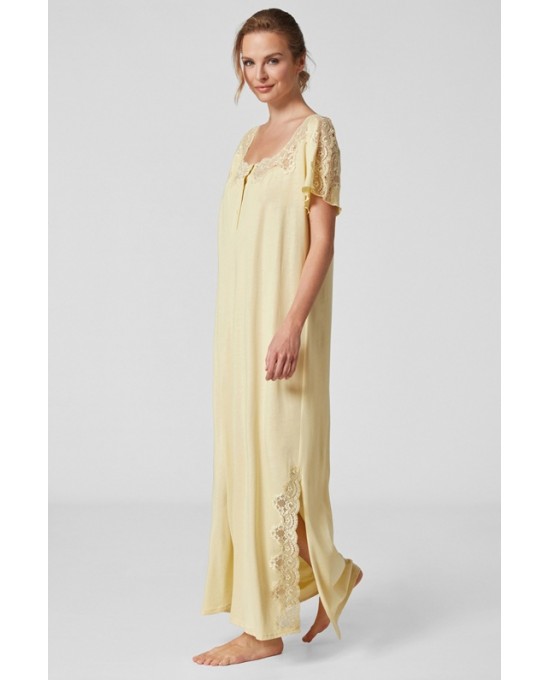 Νυχτικό PENKY 100% βαμβάκι ( maxi) με δαντέλα