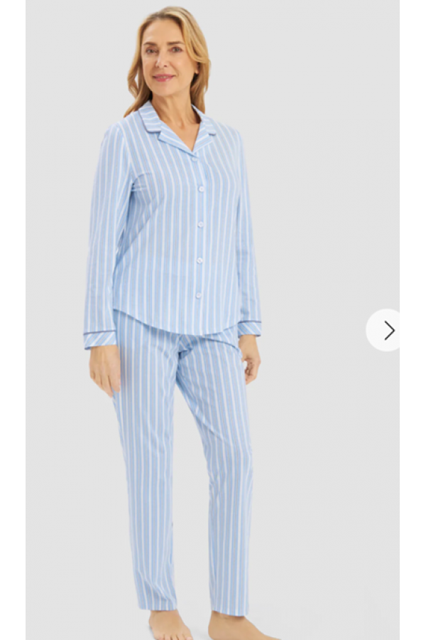 Πιτζάμα Rosch 100 % βαμβάκι κουμπωτή   με γιακά