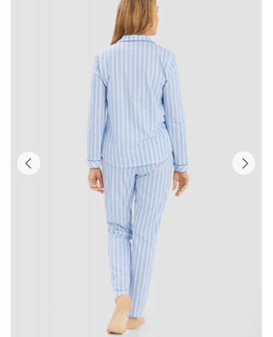 Πιτζάμα Rosch 100 % βαμβάκι κουμπωτή   με γιακά