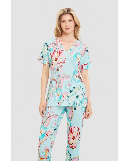 Πιτζάμα  Feraud  βαμβάκι με μακρύ  παντελόνι καλοκαιρινή