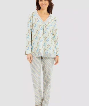 Πιτζάμα Feraud 100%  βαμβάκι με V