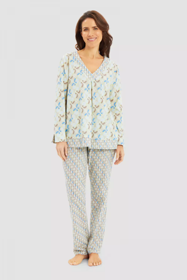 Πιτζάμα Feraud 100%  βαμβάκι με V